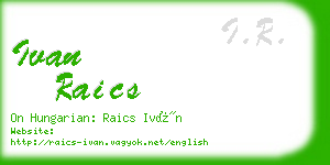 ivan raics business card